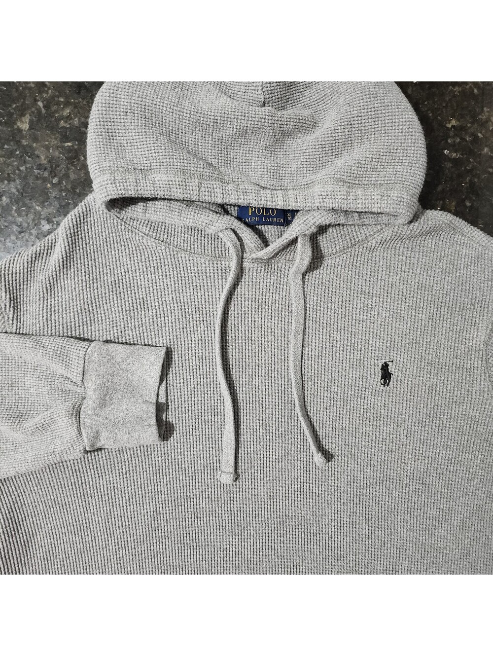 Polo Ralph Lauren Hoodie Thermal Waffle Knit Pullover Outdoor Classic Mens XL